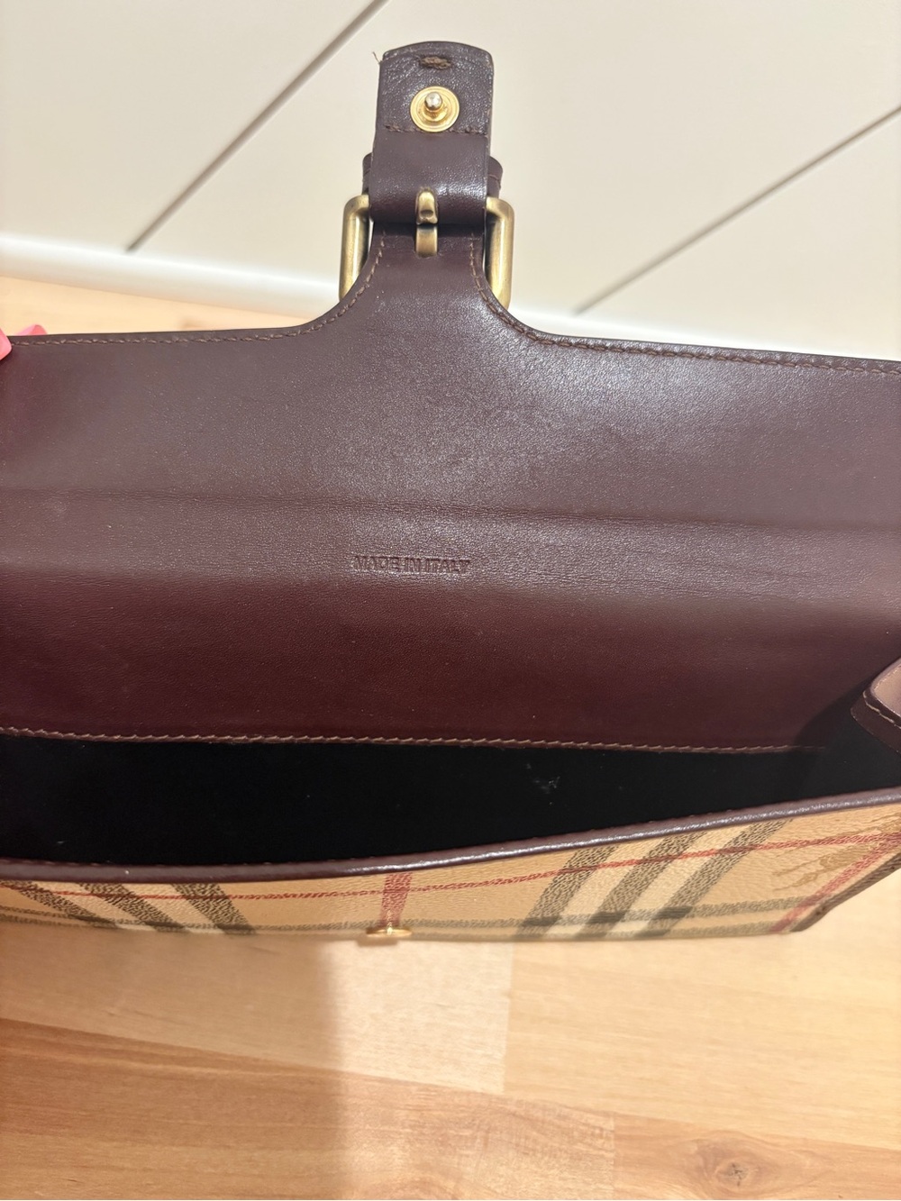 Burberry Canterbury Haymarket Leather Tote Bag and wallet - Picture 11 of 11